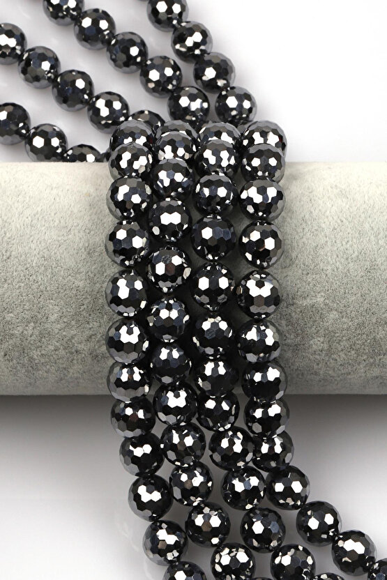 Terahertz Doğal Taş Dizi 10 mm Fasetli Küre Kesim