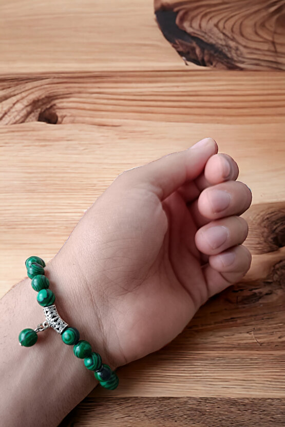 Malahit Taşı Bileklik Doğal Taşlar Orijinal Gerçek Malahit taşı bileklik  Bakır Taşı Bileklik