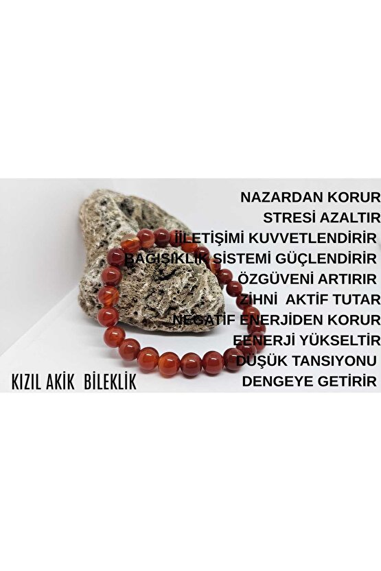 AKİK TAŞLI BİLEKLİK (KIZIL AKİK)
