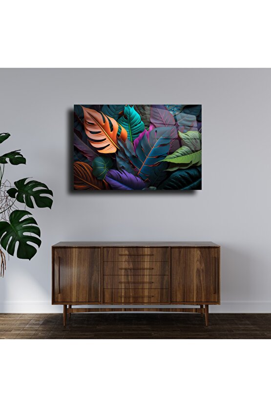 ÇiçekTemalı Cam Tablo Duvar Dekoru 2