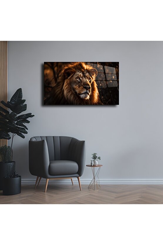 Aslan Cam Tablo Duvar Dekoru 2