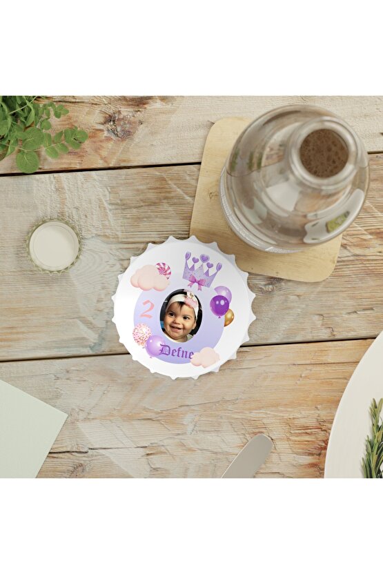 50 Adet Kapak Açacak Resimli Kişiye Özel Magnet Buzdolabı Süsü, Doğum Günü Çocuk 2