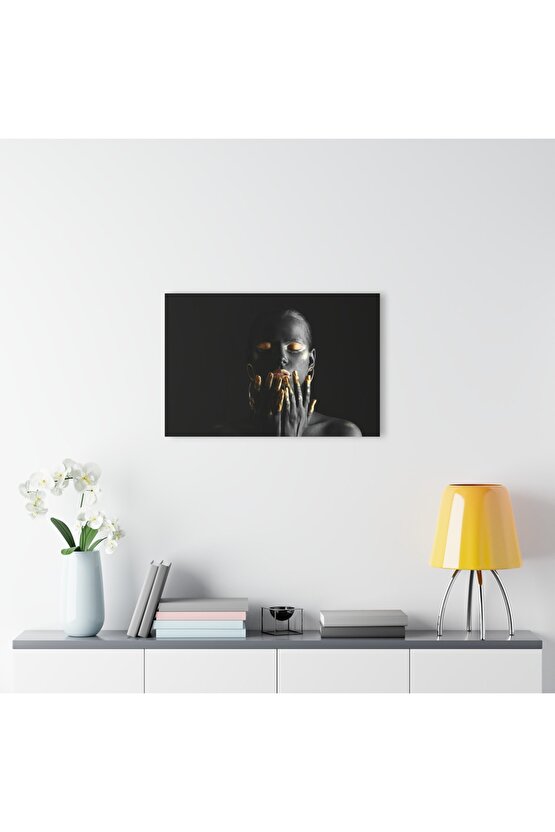 Kadın Model Cam Tablo Duvar Dekoru 5