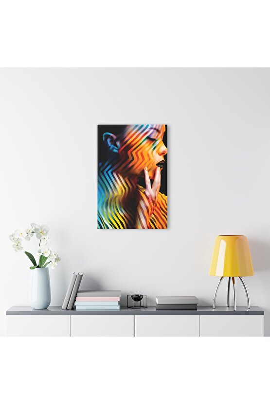 Kadın Model Cam Tablo Duvar Dekoru 3
