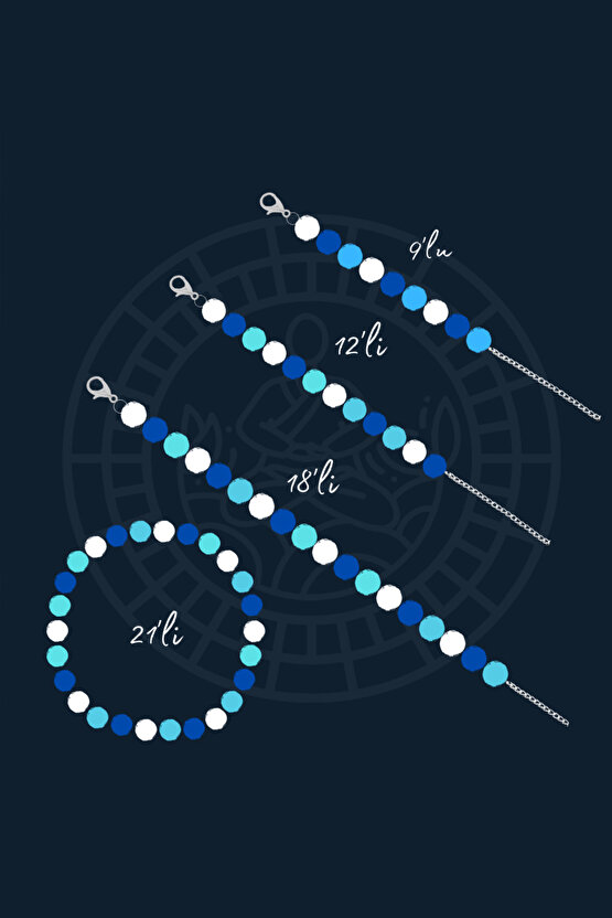 Pozitif Ol Doğal Taş Tılsım Bilekliği Düz 8mm (Lapis Lazuli, Sodalit, Selenit Taşı) Chi-Zen Bileklik