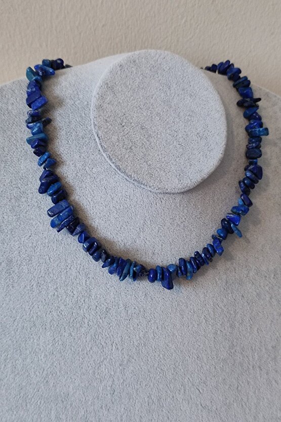 Sertifikalı Lapis Lazuli Kırıktaş Doğaltaş Kolye
