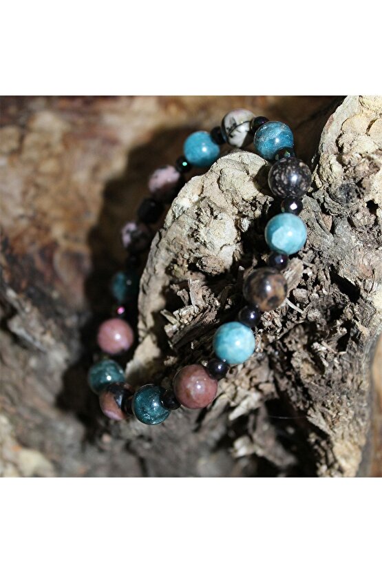 Apatit Rodonit Doğaltaş Öğrenme Kavrama Sınav Bileklik