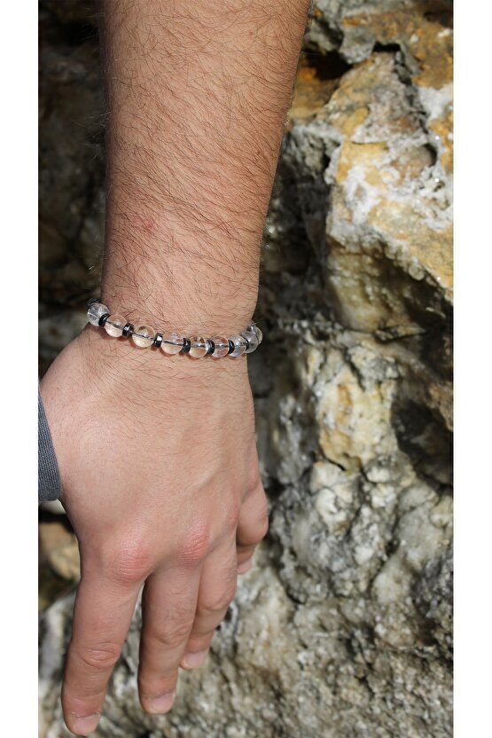 Kristal Kuvars Doğaltaş Bileklik