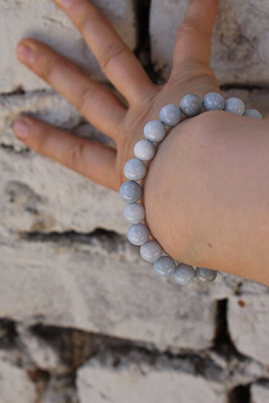 Aquamarin Doğaltaş 8 Mm Küre Kesim Bileklik