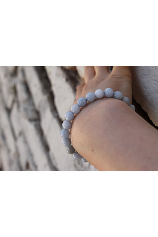 Aquamarin Doğaltaş 8 Mm Küre Kesim Bileklik