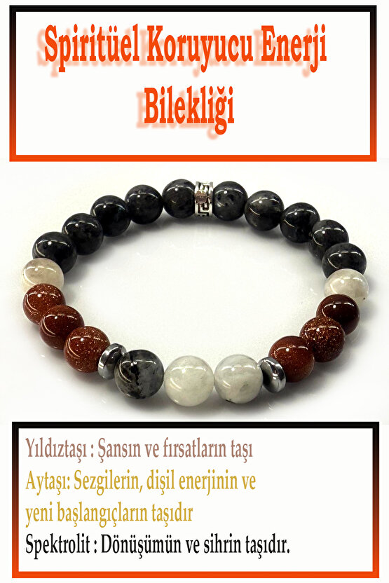 Spiritüel Koruyucu Enerji Bilekliği - %100 DOĞALTAŞ