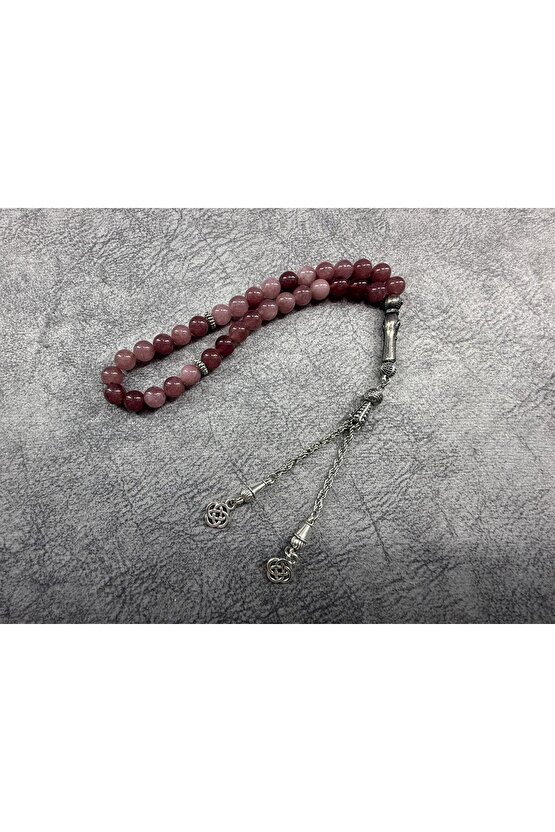 %100 doğal taş -Lal Garnet Taşı: Aşkın, Tutkunun ve Canlılığın Kaynağı - özel kutusuyla tesbih