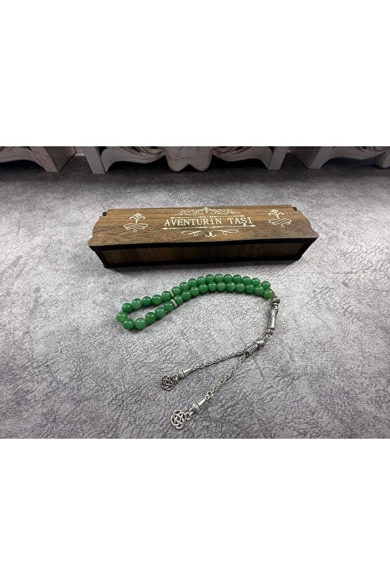 % 100 DOĞAL TAŞ Aventurin Taşı Tesbih: Şans ve Huzurun Doğal Yansıması