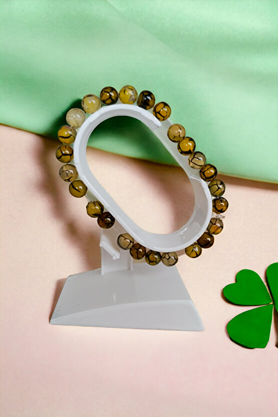 Desenli Akik Taşı Bileklik  Doğal Taşlar Orijinal Gerçek Akik Taşı Bileklik Doğal Taş Takı Setleri