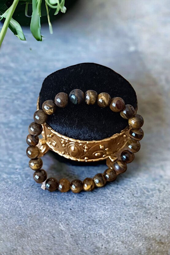 Kaplan Gözü Bileklik - Orijinal Doğal Taş - Gerçek Kaplan Gözü Bileklik