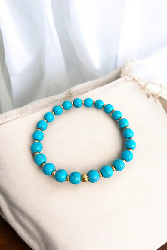 Firuze Bileklik Taşı Dorika Bileklik Orijinal Gerçek Hakiki Sertifikalı Doğal Taş