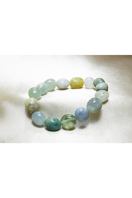 Akuamarin Taşı Bileklik | İşlenmemiş Tımbl Doğal Taş | dogaltastaki.com