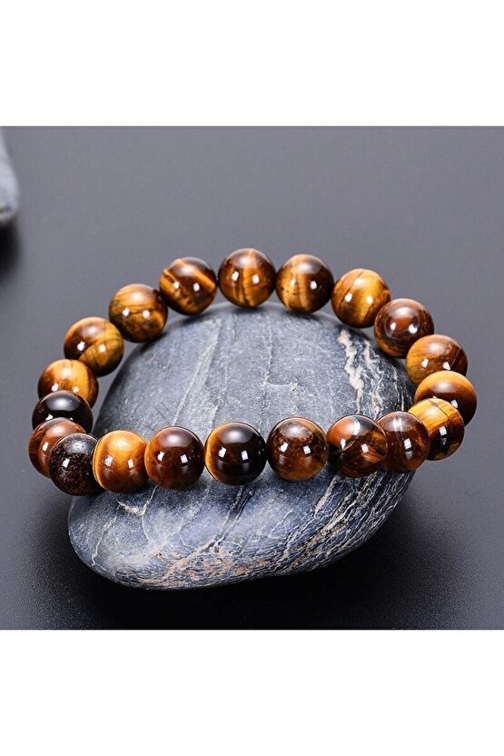 Kaplan Gözü Doğaltaş Bileklik 8 mm