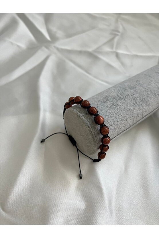 Yıldız Taşlı 8mm Makrome El Örmesi Doğaltaş Bileklik