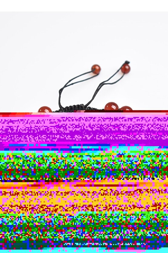 Kırmızı Akik 8mm Çift Sıra Makrome Doğal Taş Bileklik