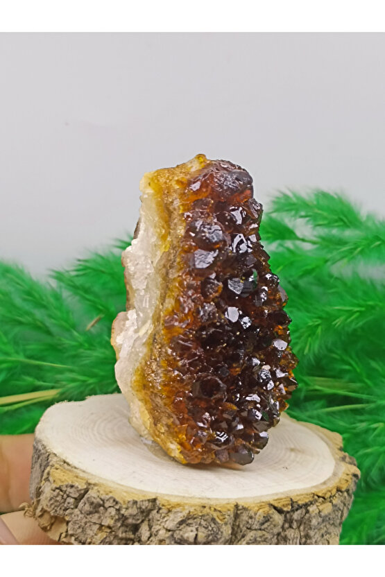 SİTRİN DOĞAL TAŞ STANDLI (SERTİFİKALI)(150 GRAM)