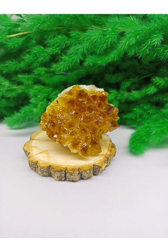 SİTRİN DOĞAL TAŞ STANDLI (SERTİFİKALI)(230 GRAM)