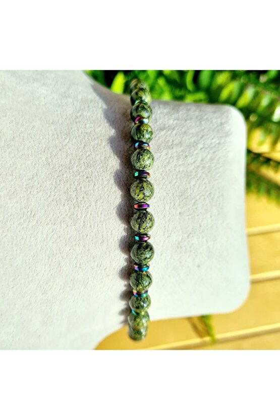 Yılan Taşı (SERPANTİN) Doğal Taş Bileklik (EL YAPIMI TASARIM ÜRÜNLER)