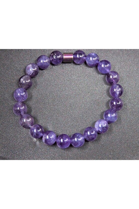 8 Mm Doğaltaş Ametist Bileklik