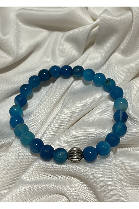 Mavi Akik Bileklik – Huzur ve İletişim Taşı
