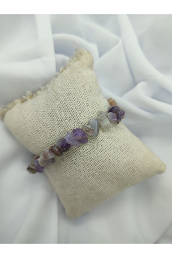 Ametist Kırık Doğal Taş Bileklik