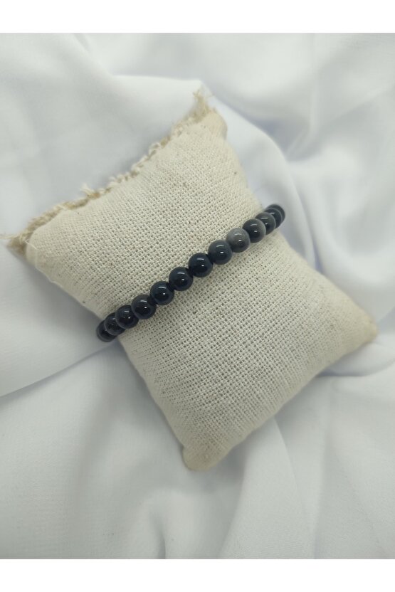 Silver Obsidyen Doğal Taş Bileklik