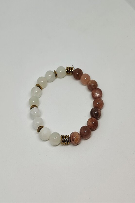 Sertifikalı Ay Taşı, Güneş Taşı, Hematit Doğaltaş Bileklik