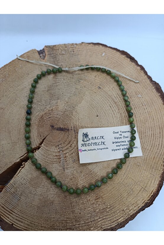 YEŞİM TAŞI KOLYE DOĞALTAŞ TASARIM KOLYE-1001