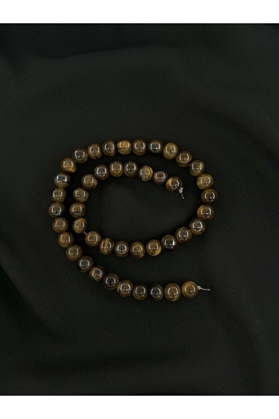 KAPLAN GÖZÜ DÜZ KESİM DOĞALTAŞ 8 MM DİZİ