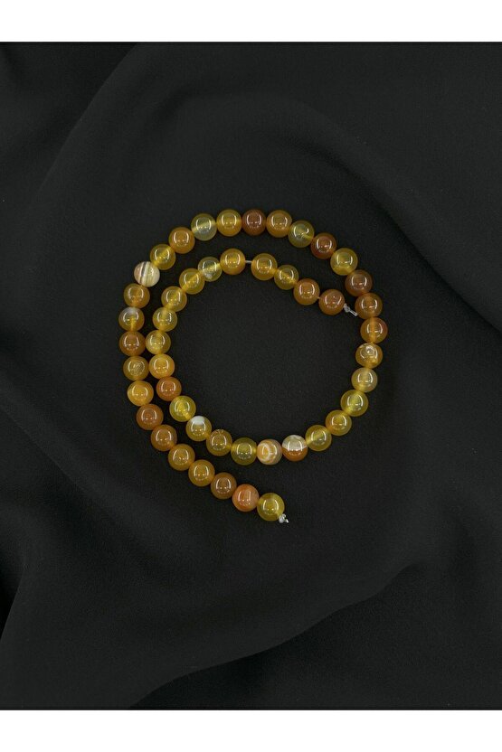 SARI AKİK DÜZ KESİM DOĞALTAŞ 8 MM DİZİ