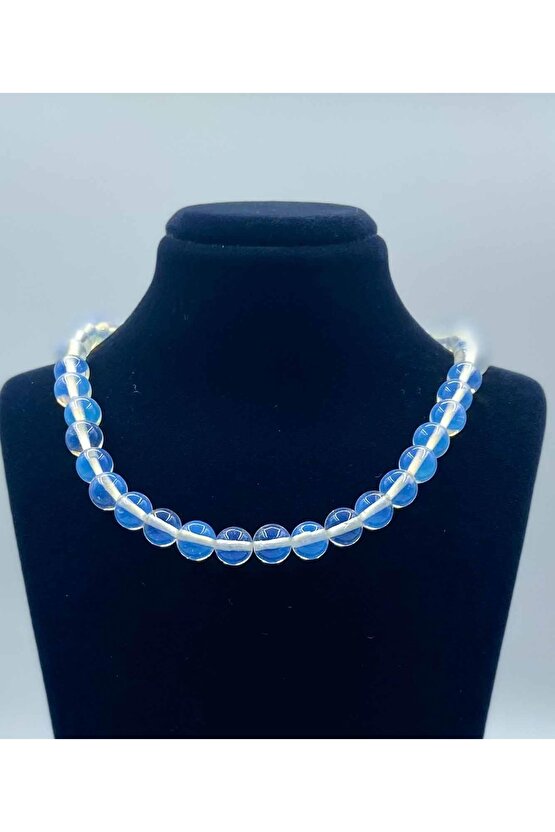 Ay Taşı Bb Doğal Taş Kolye 8 Mm Küre Kesim