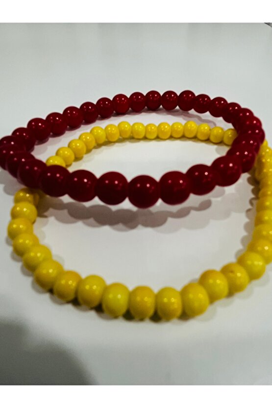 Taraftar Galatasaray Çift Bileklik Hediyelik Taraftar 2 li Kombin Bileklik seti Unisex