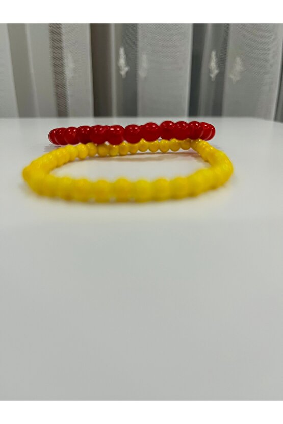 Taraftar Galatasaray Çift Bileklik Hediyelik Taraftar 2 li Kombin Bileklik seti Unisex