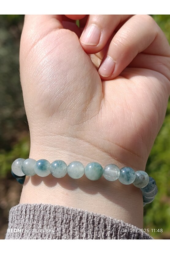 Nefrit Yeşil Kuvars Erkek ve Kadın Doğaltaş Bileklik