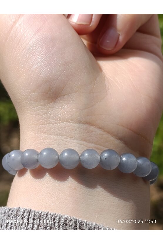 Gri Kuvars Doğaltaş Kadın ve Erkek Bileklik