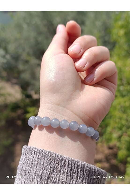 Gri Kuvars Doğaltaş Kadın ve Erkek Bileklik