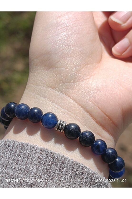 Mavi Enerji Kuvars Erkek ve Kadın Doğaltaş Bileklik