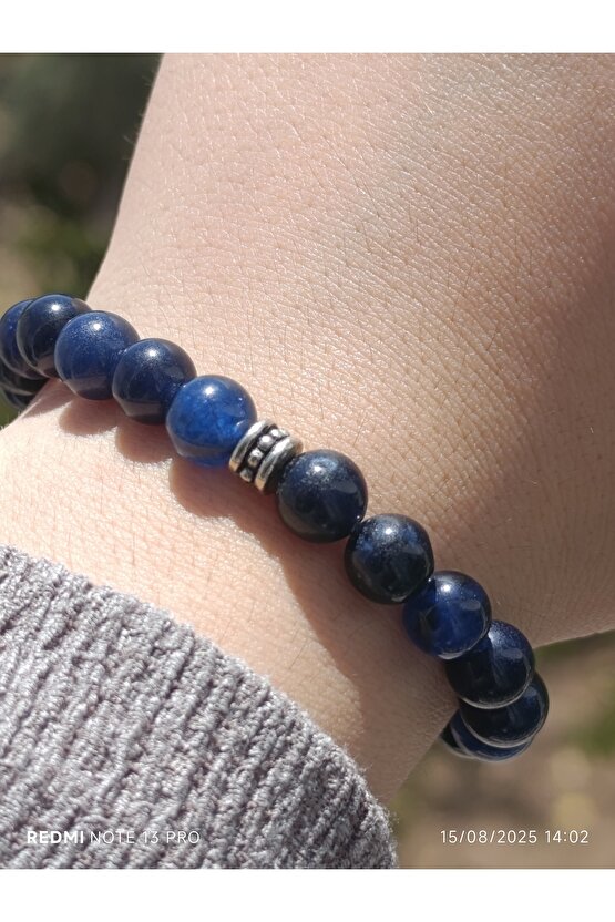 Mavi Enerji Kuvars Erkek ve Kadın Doğaltaş Bileklik