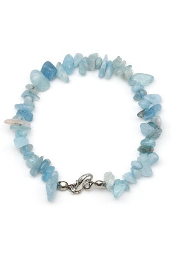 Aquamarin Kırıktaş Bileklik Doğaltas 100%100 sertifikalı - Huzurun ve Sakinliğin Taşı