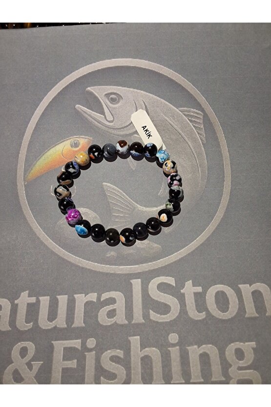 Renkli Akik Bileklik – Enerji, Denge ve Pozitif Yaşam Sertifikalı