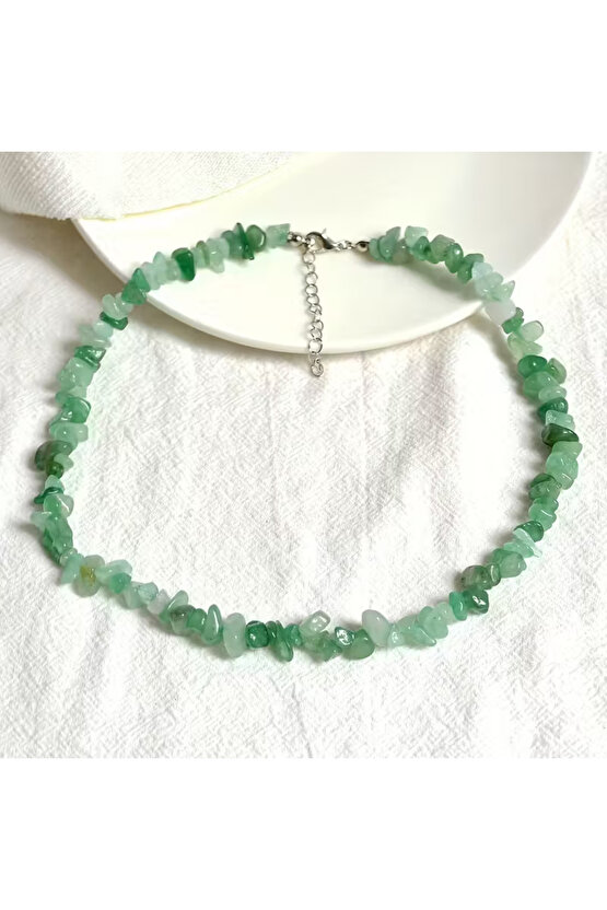 Aventurin kolye kırıktaş doğaltaş 100%100 sertifikalı ✨ – Şans ve Bolluk Taşı