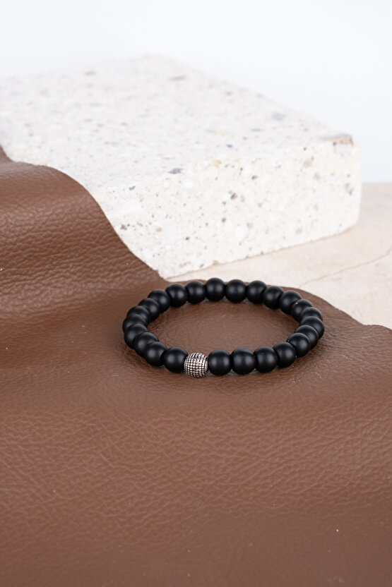 Unisex Oniks Güç Denge Doğaltaş Hediyelik Bileklik