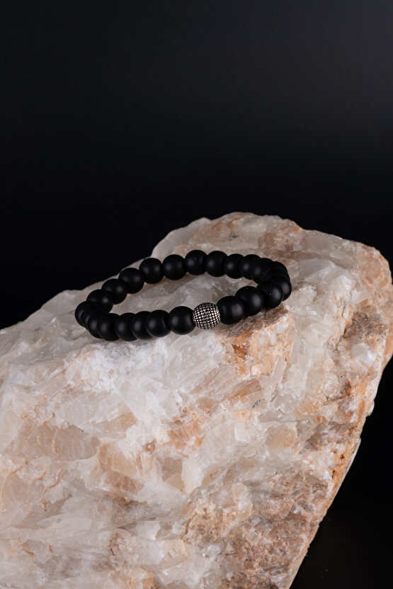Unisex Oniks Güç Denge Doğaltaş Hediyelik Bileklik