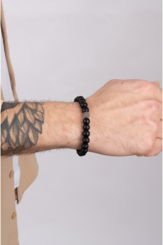 Unisex Oniks Güç Denge Doğaltaş Hediyelik Bileklik