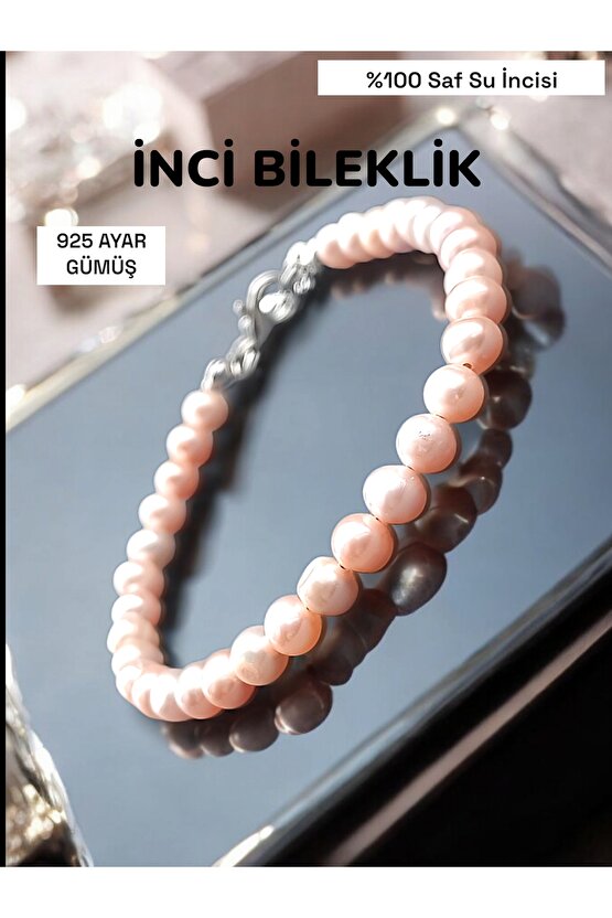 İnci Natural Pembe İnci Bileklik 67 mm